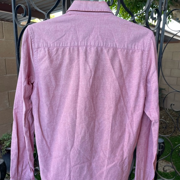 Saturdays Surf NYC Boucle Oxford Long Sleeve Button Front Cotton Shirt Red Small - Picture 14 of 15